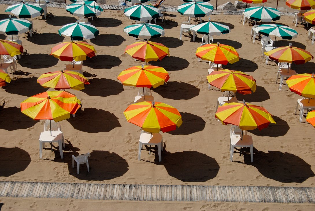 Beach in Mar Del Plata, Argentina.